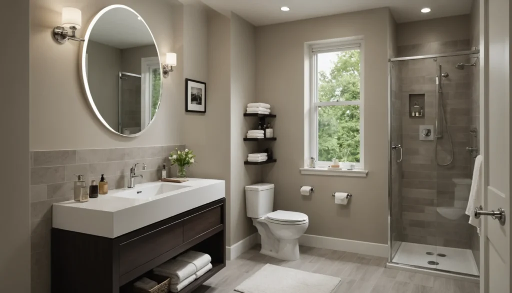 petite salle de bain avec toilette