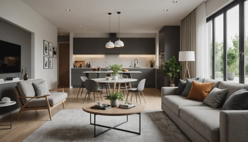 aménagement d'un salon-salle à manger combiné